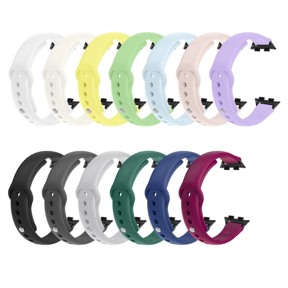 Watch Strap For Honor Band 9 Reverse-buckle Quick Release Frontier Skin-friendly Silicone Replacement Smart Watch Band Unisex