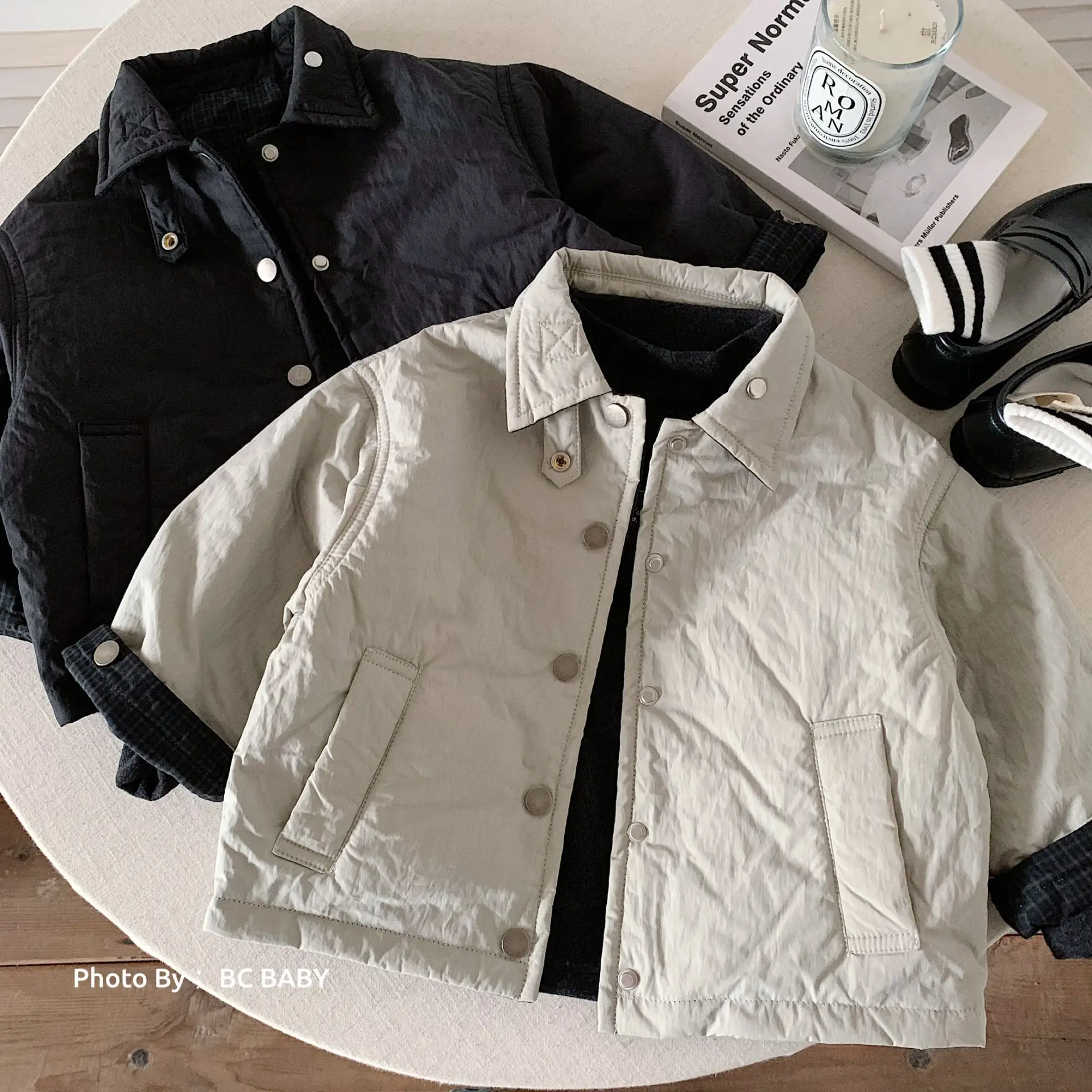 Children Cotton Jacket 2026 Winter New Item Boys Wearing Solid Color on Both Sides Girls Wearing Lightweight Cotton Jacket