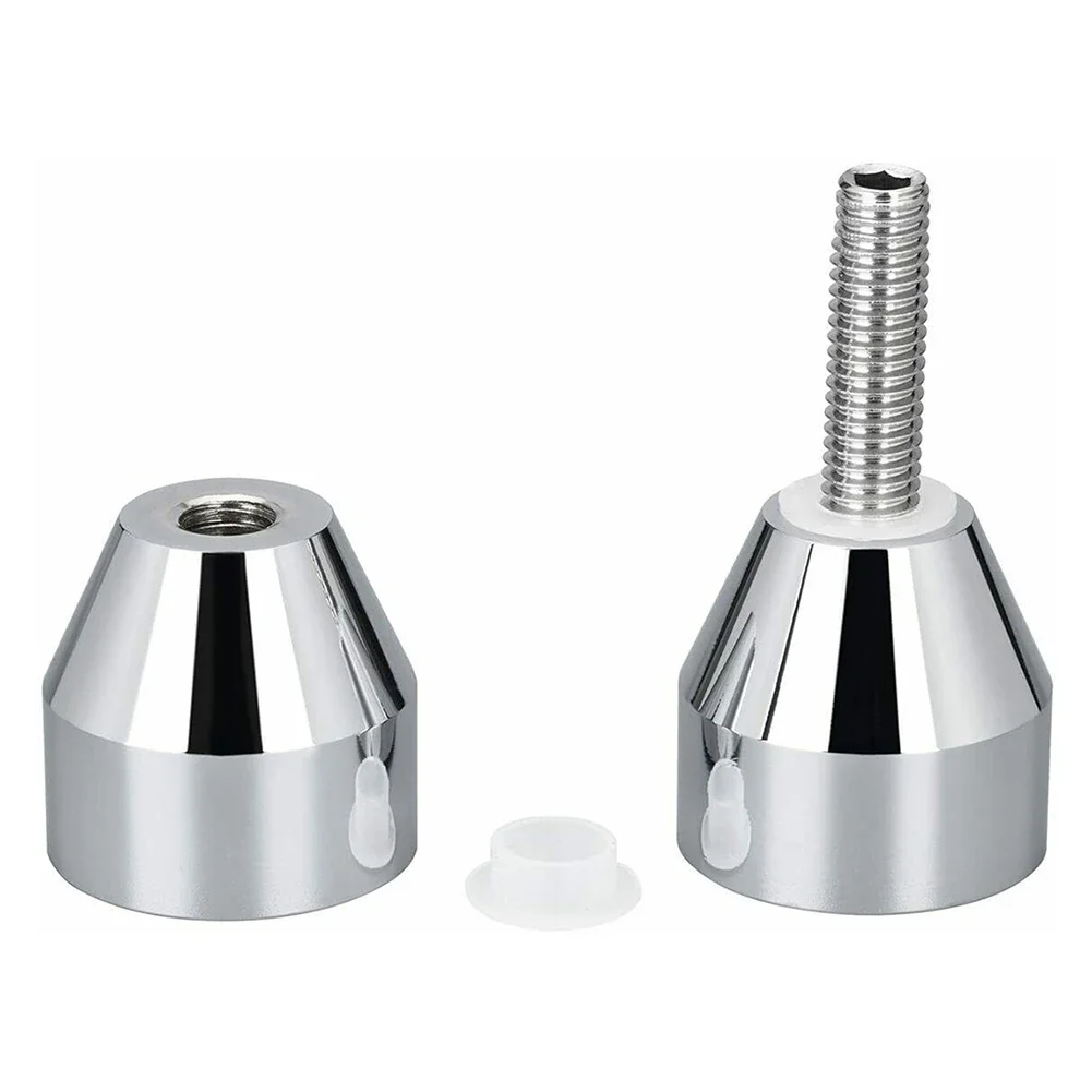 ยี่ห้อใหม่แก้วลูกบิดประตูประตูติดตั้งง่าย PULLER PUSH Silver อลูมิเนียมประตู KNOB Handle