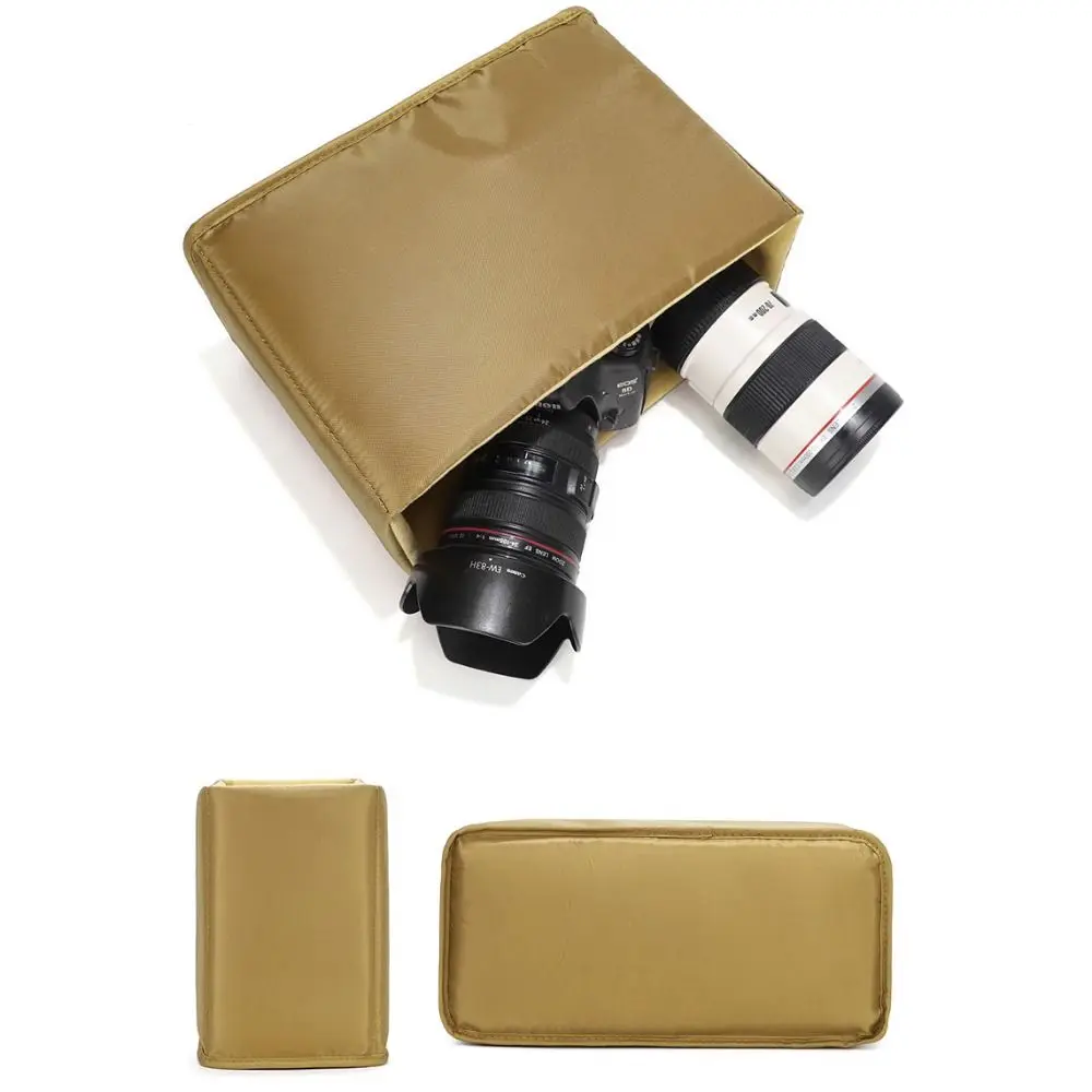 Oxford Camera Inserts Bag Waterproof Drop-Proof Insert Photography Organizer Black Super Thick Waterproof Camera Bag Camera Lens