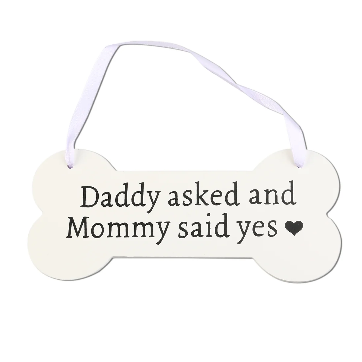 Pet Hanging Board Wedding Props Asked and Mommy Said Photo Decorations Decoration Dog Bone Decorate