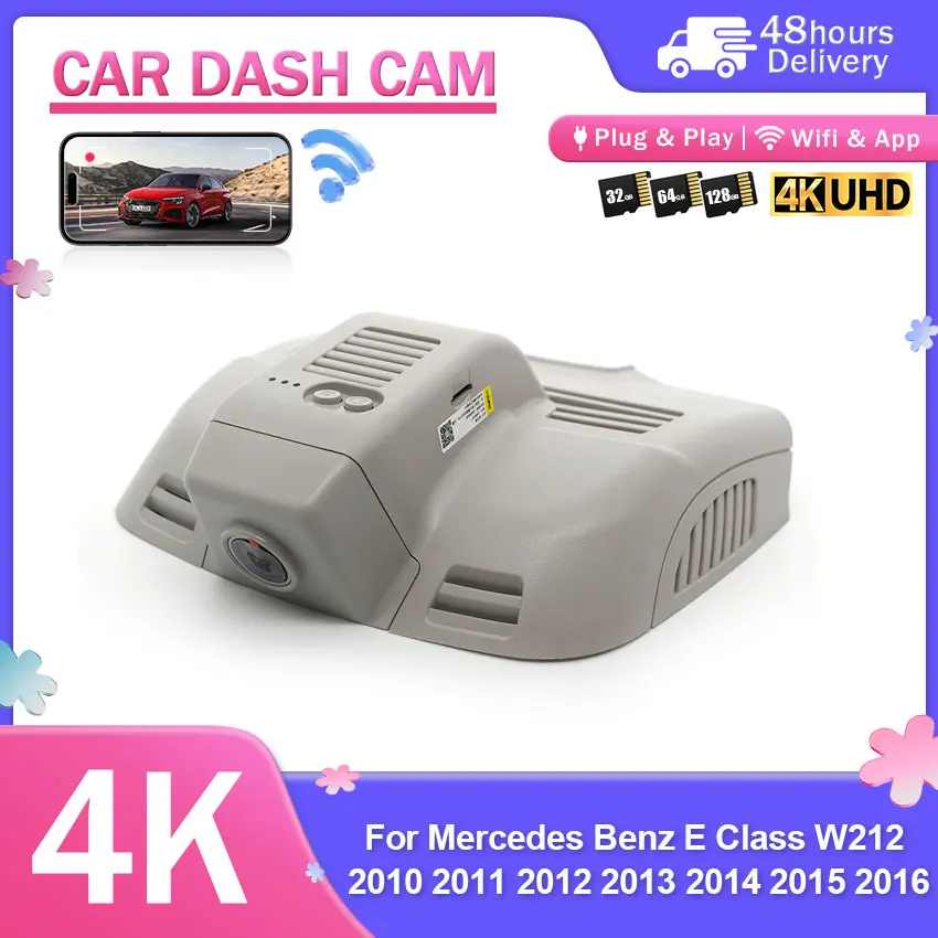 4K Dash Cam Front and Rear Car DVR Camera For Mercedes Benz E Class W212 2010 2011 2012 2013 2014 2015 2016 Video Recorder