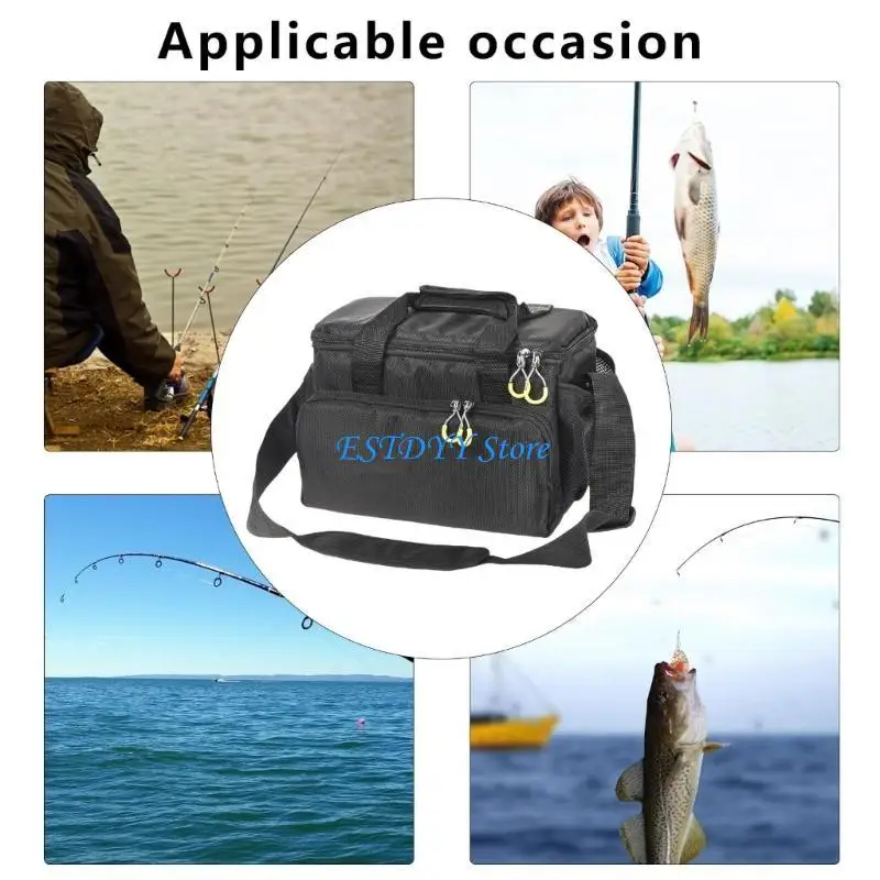 

G6DE Portable Outdoor Fishing Tackle Bag Waterproofs Thicken Shoulders Bag