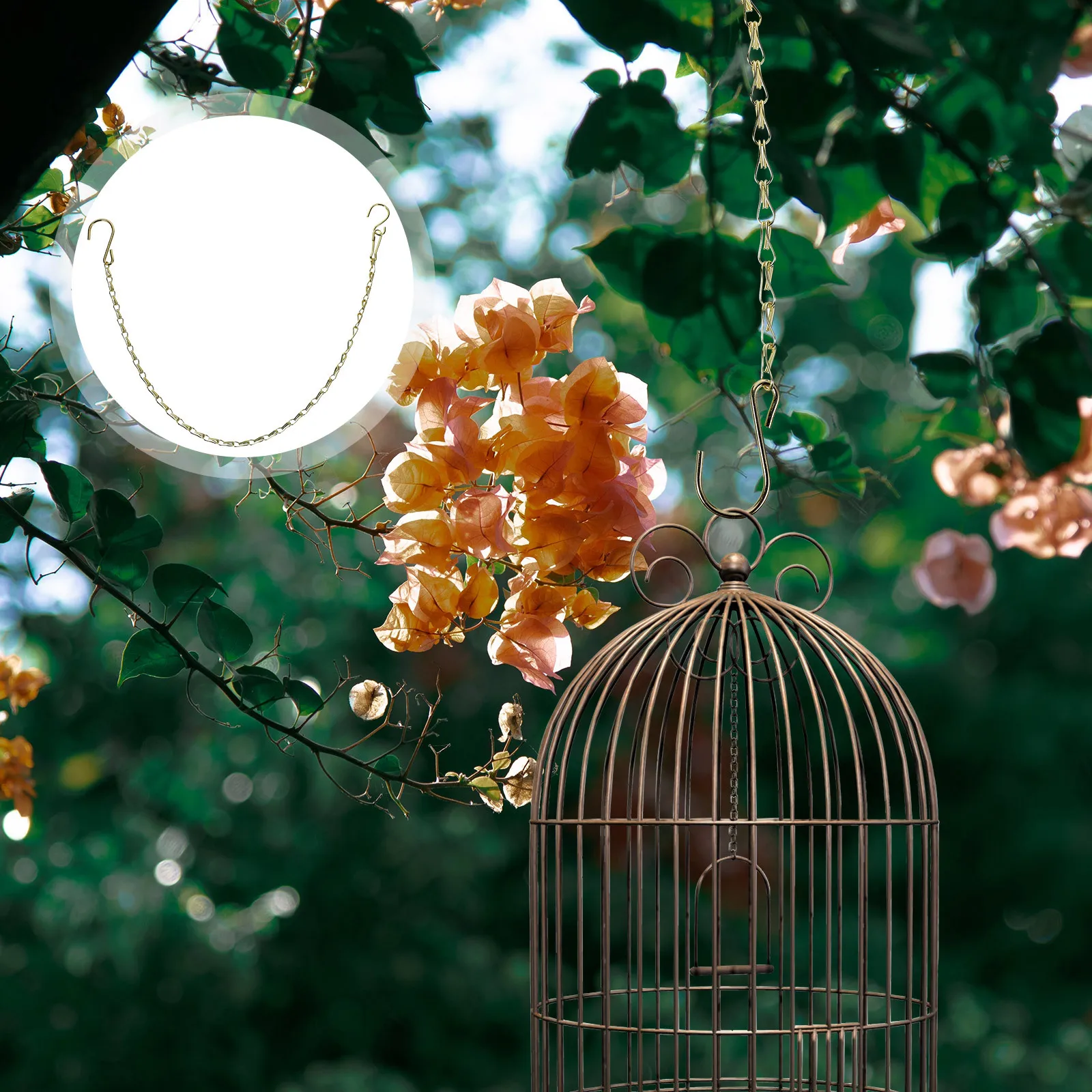 10Pcs Flower Basket Chain Planter Chain Durable Iron Material Wide Range Uses Easy Installation Home Decor Hanging Basket Chains