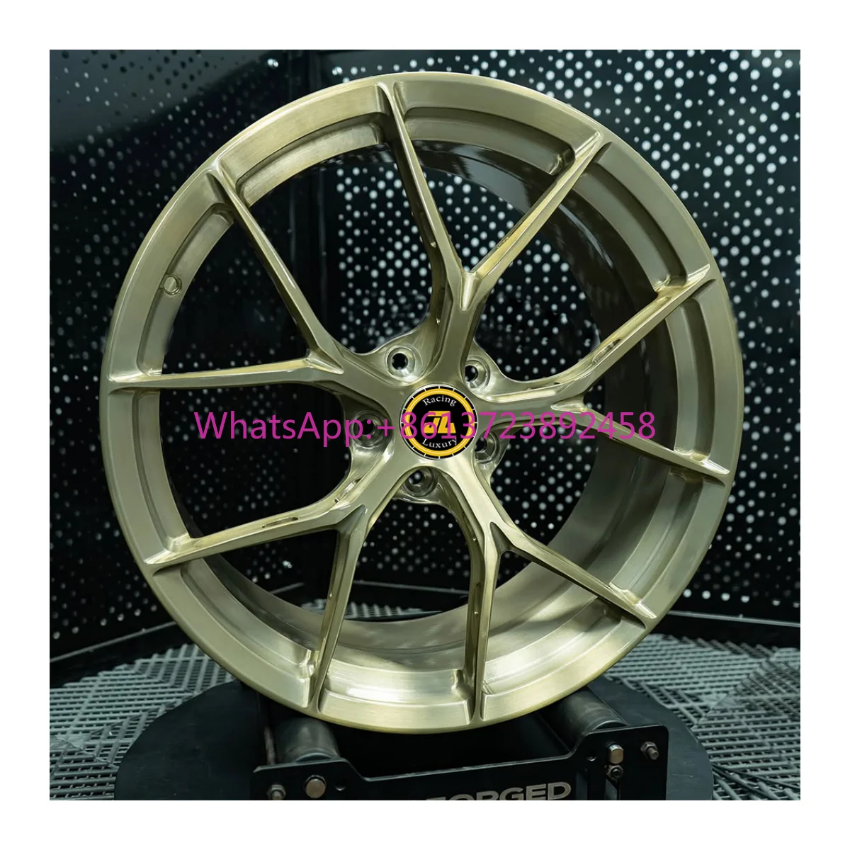 

JZ Forged Monoblocks finished in Brushed Champagne 17-24inch 5x112mm 5x114.3mm Forged Wheels Rims for GT450 GT40 A8