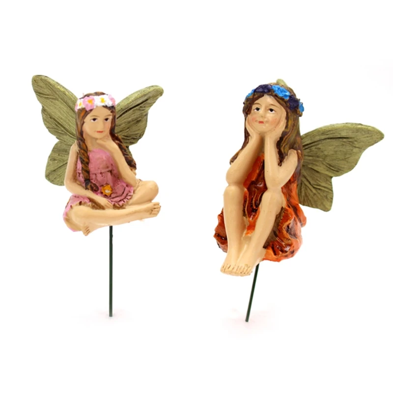 Fairy Garden-figuritas de hadas en miniatura, accesorios para decoración al aire libre, novedad de 2021, 6 uds.