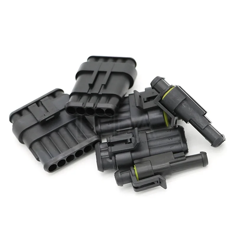 

1Set Automotive 1.5 Super Seal Waterproof Connector 1P 2P 3P 4P 5P 6Pin Male Female Plug For Car Motorcycle