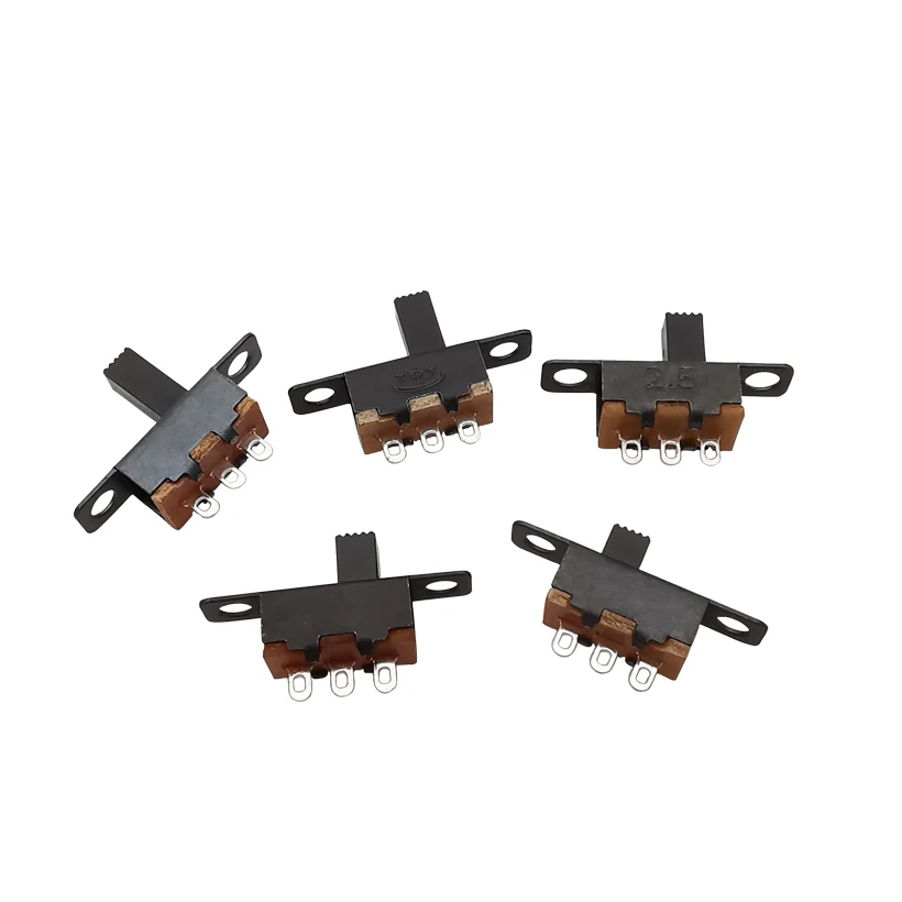 10/20szt SS12F15 50V 0.5 A Przełącznik dwupozycyjny 3-pinowy 1P2T SPDT Przełącznik suwakowy do projektów zabawek elektronicznych DIY Uchwyt wysoki 3-6mm
