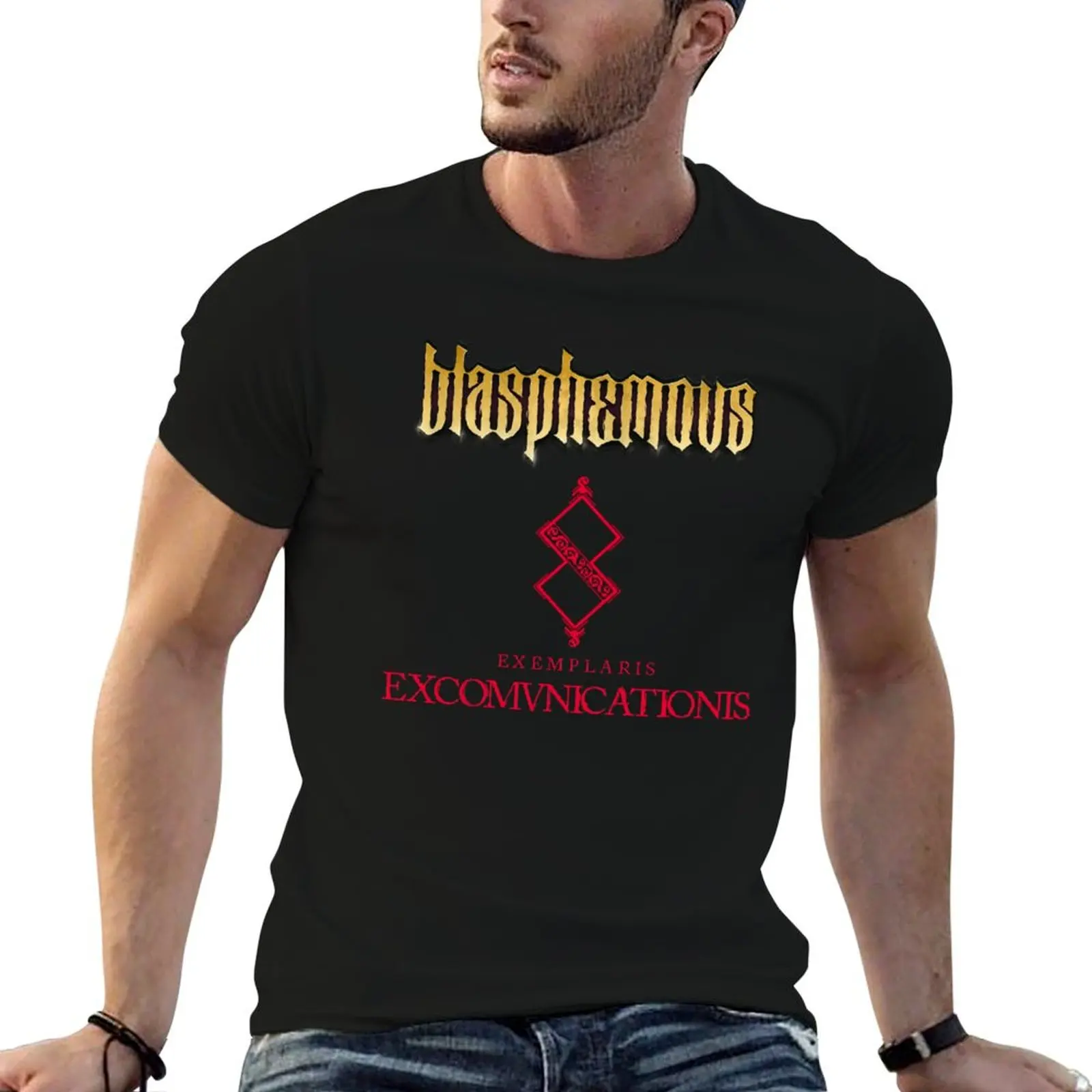 Blasphemous - Exemplaris Excomvnicationis T-Shirt cute tops oversizeds Blouse fitted t shirts for men