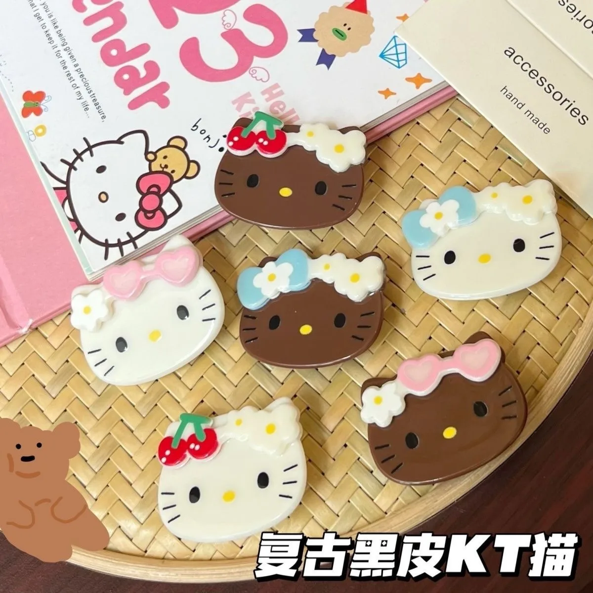 

Fashion Sanrio Hawaii Hello Kitty Hairclip Girl Cartoon Duckbill Clip Anime Bangs Side Hair Cards Hair Accessories Hairpin Gifts