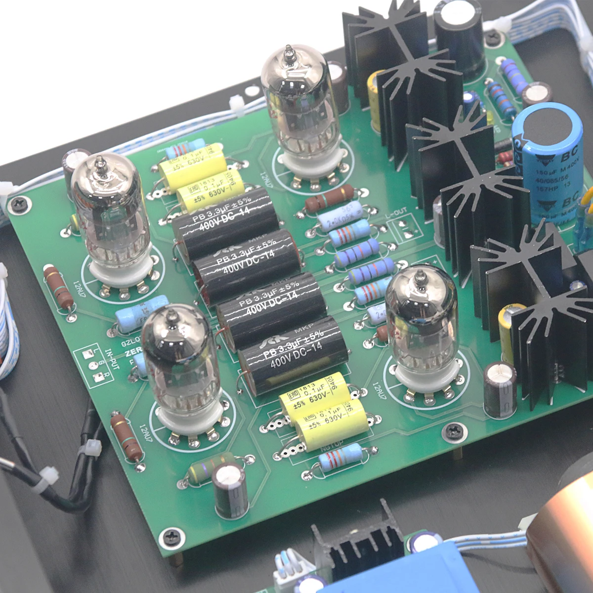 HiFi-Upgrade-Vorverstärker mit Fernbedienung und Lautstärkeregelung, 12AU7 / ECC82 Röhren-Stereo-Vorverstärker basierend auf CARY-SLP90 Vorverstärker-Schaltung – Detail 1