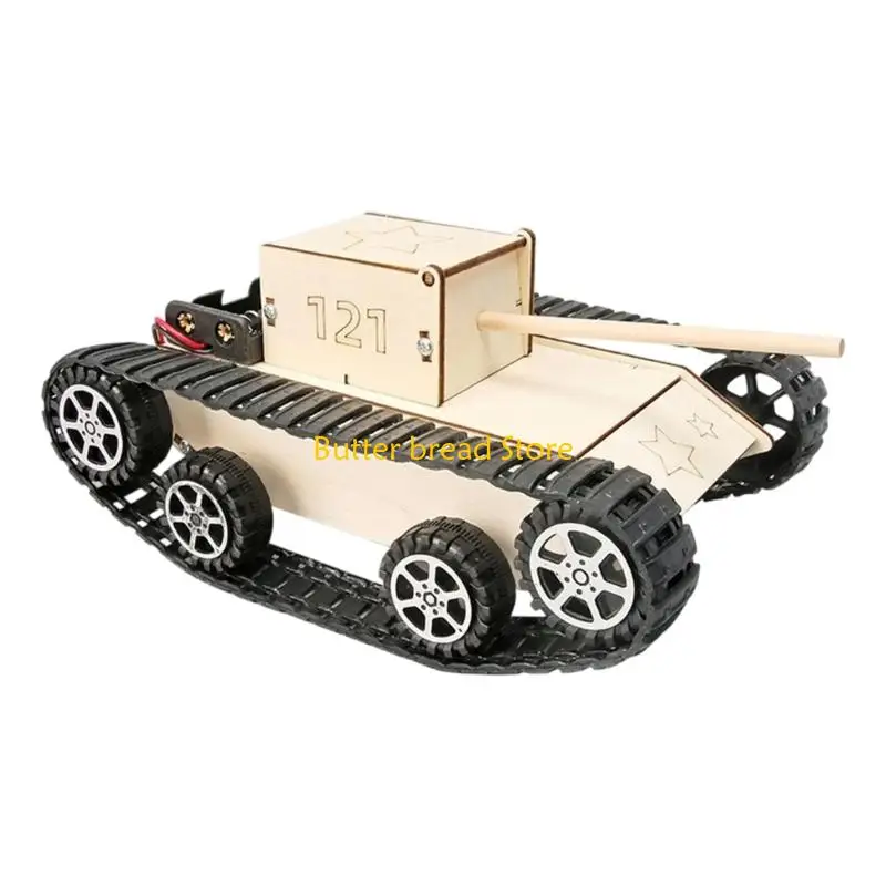 W89C Build Your Own Wooden Electric Car Experiment For Childrens Learning Fun