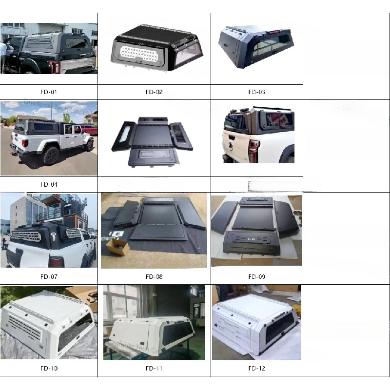 Premium Aluminum Alloy Lockable High Canopy Cover For Pickup Trucks Easy Installation Waterproof Cargo Protector
