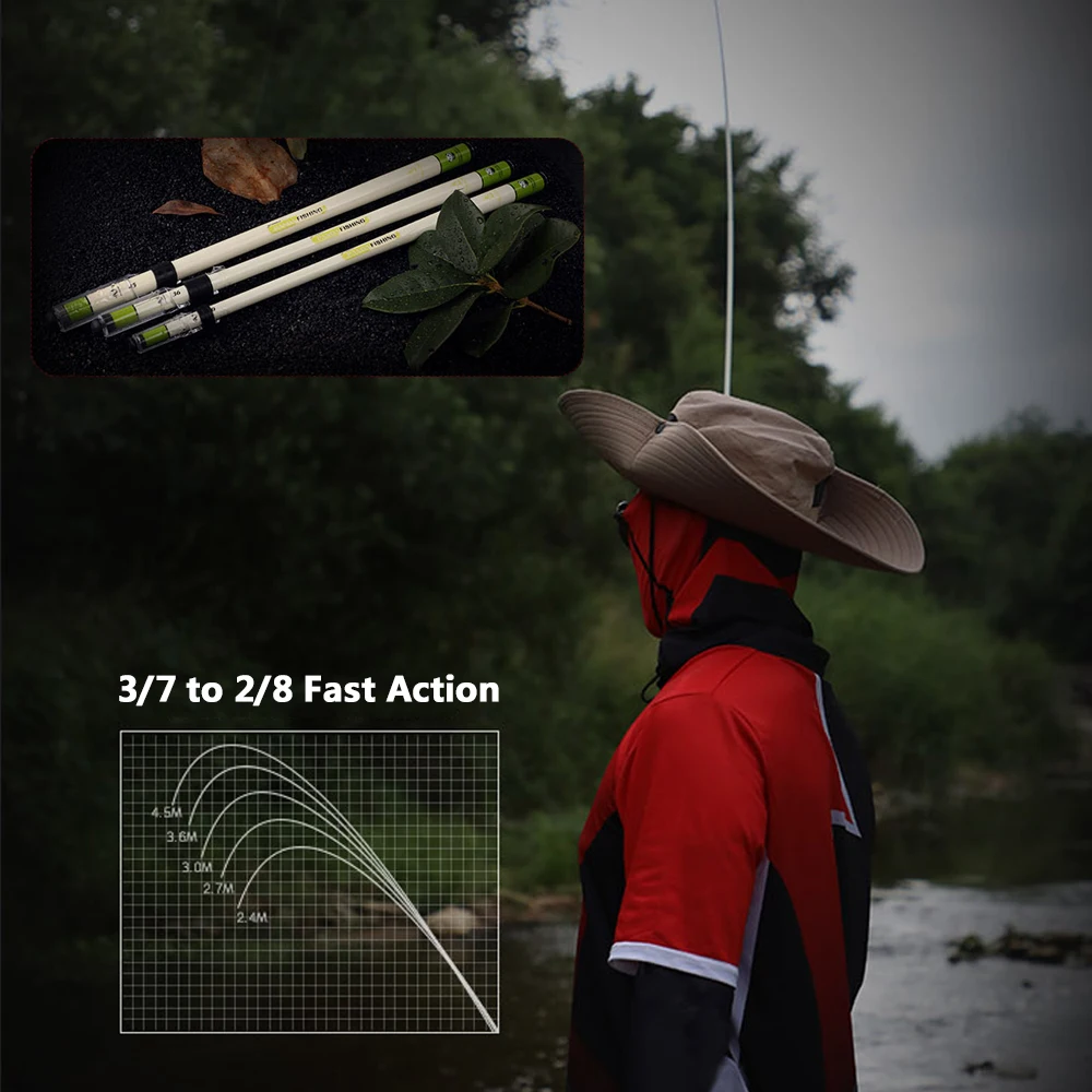 الكربون الصيد رود 40T 46T المحمولة مقطع قصير 28 لهجة هيرا القطب اليد القطب ل تيار الصين نمط الصيد