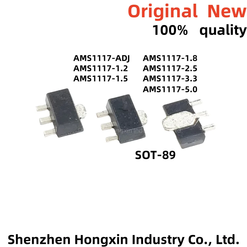 

10PCS AMS 1117 1.2V 1.5V 18V 2.5V 3.3V 5V ADJ AMS1117-1.2 AMS1117-1.5 AMS1117-1.8 AMS1117-2.5 AMS1117-3.3 AMS1117-5.0 SOT-89 SO