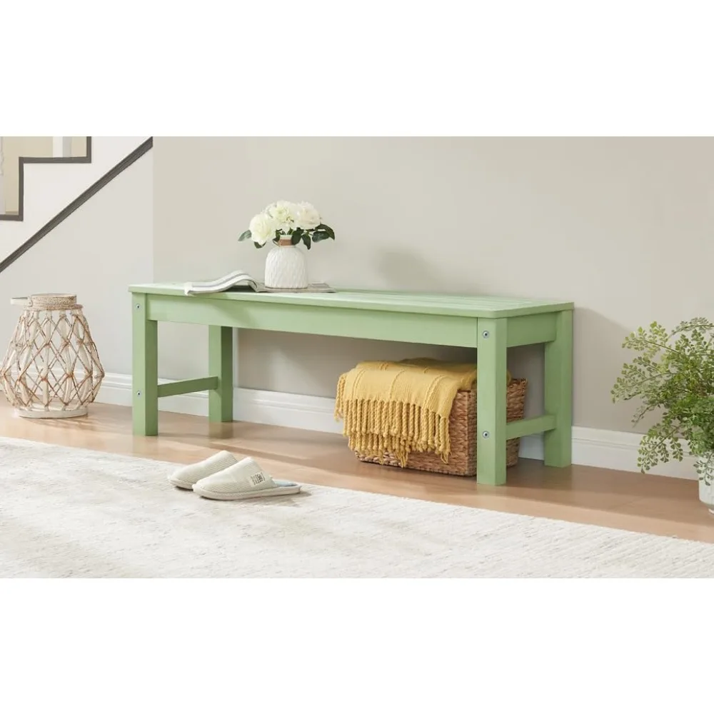 مقعد خارجي، مقعد شرفة من البوليستر الخشبي لشخصين، مقعد حديقة مقاوم للطقس لا يتلاشى ولا يتلاشى أبدًا، بدلة مقعد للفناء في جميع الأحوال الجوية #1