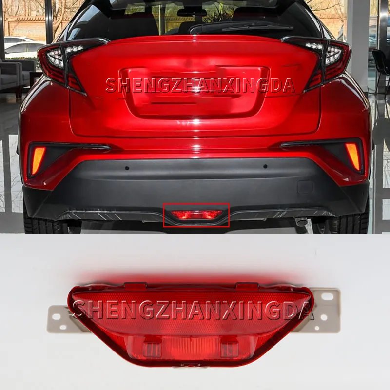 

Suitable for Toyota C-Hr Chr Izoa 2018 2019 2020 2021 Rear Fog Light Rear Bumper Central Reflector Rear Tail Light Red Fog Light Auto Parts