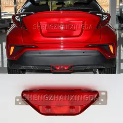 For Toyota C-Hr Chr Izoa 2018 2019 2020 2021 Rear Fog Light Rear Bumper Central Reflector Rear Tail Light Red Fog Lamp Car Accessories