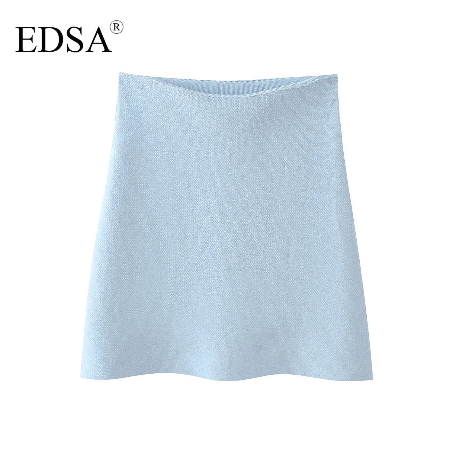 EDSA ผู้หญิงกระโปรงมินิกระโปรงเอวสูง A-Line ตรงกระโปรงสั้นสําหรับลําลองหญิง Streetwear