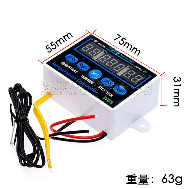 

50PCS Xh-w1411 White Digital Temperature Controller Three Display Multi-function Temperature Controller Temperature Control