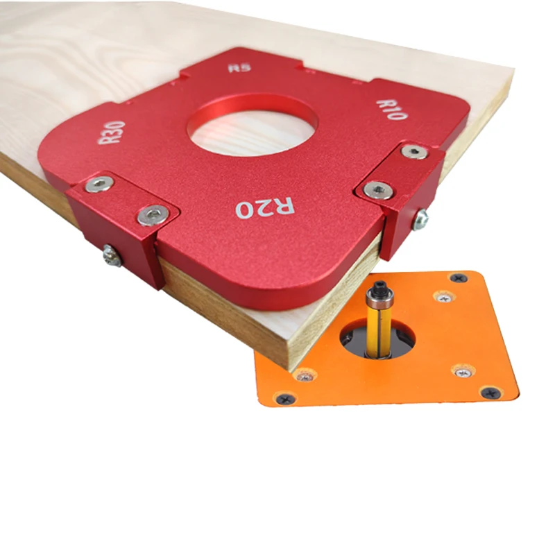 Runde Eck-Jig-Vorlagen R5 R10 R15 R20 R25 R30 R50 R100 Holzfräser Jig Radius Quick-Jig Router Tischbit Holzbearbeitungswerkzeuge