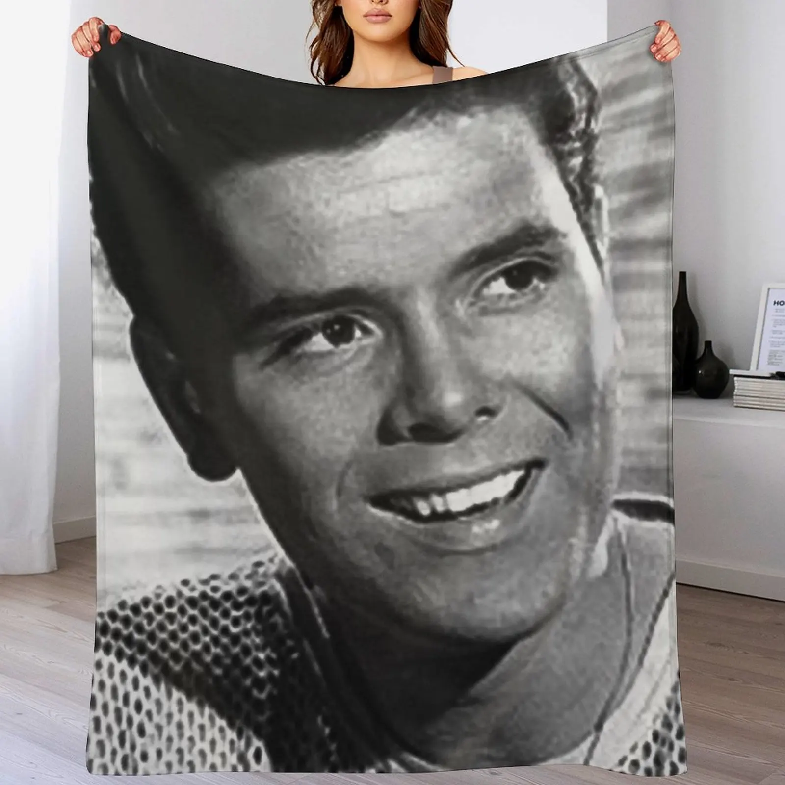 

Cliff Richard Throw Blanket Flannel Fabric manga sofa bed decorative Blankets