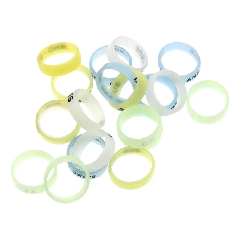 22MM luminous circle fluorescent silicone anti-skid ring decorative ring  Scalable Compatible Various Types of Flashlight