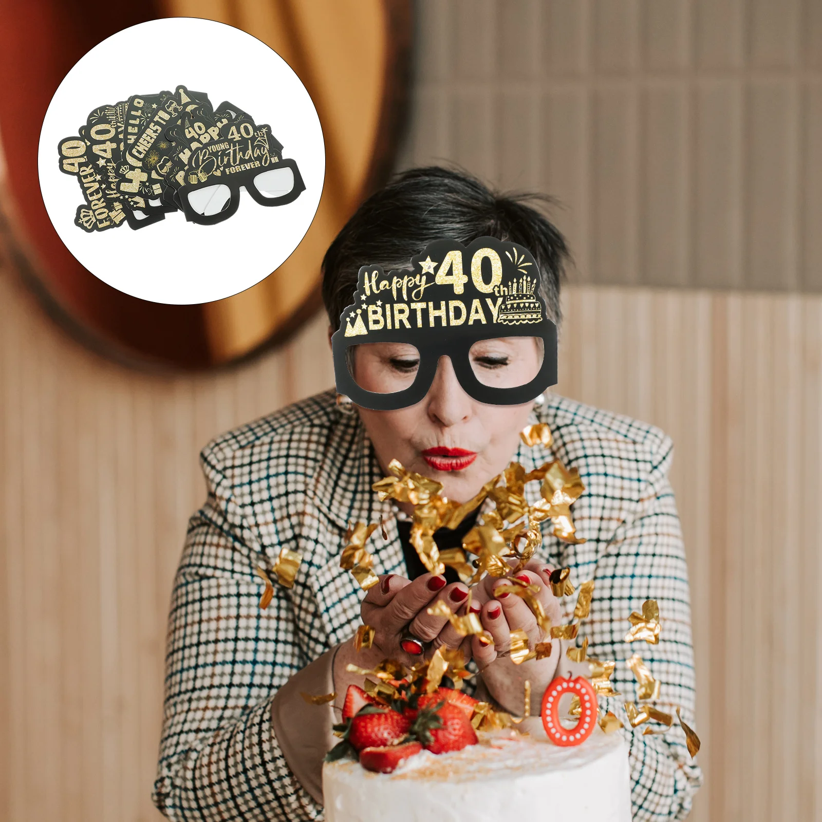 

12Pcs Paper Birthday Glasses Frames Funny Party Eyewear Photo Booth Props Reusable Birthday Party Decorations Festival Glasses