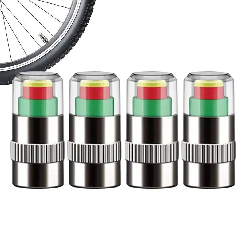 

35PS Tire Valves Caps Auto Tire Pressure Monitor Detection Warning Stem Caps Sensor Indicator Eye Alert Diagnostic Tools Kit