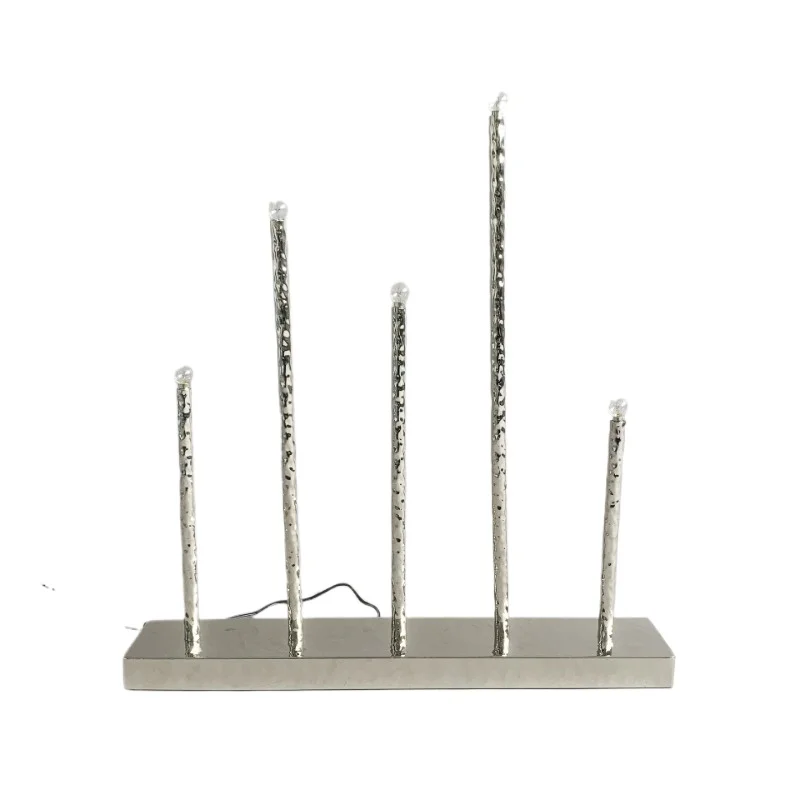 

Nordic industrial style modern forged wrought iron E10 Christmas light/western restaurant banquet hall villa restaurant candle