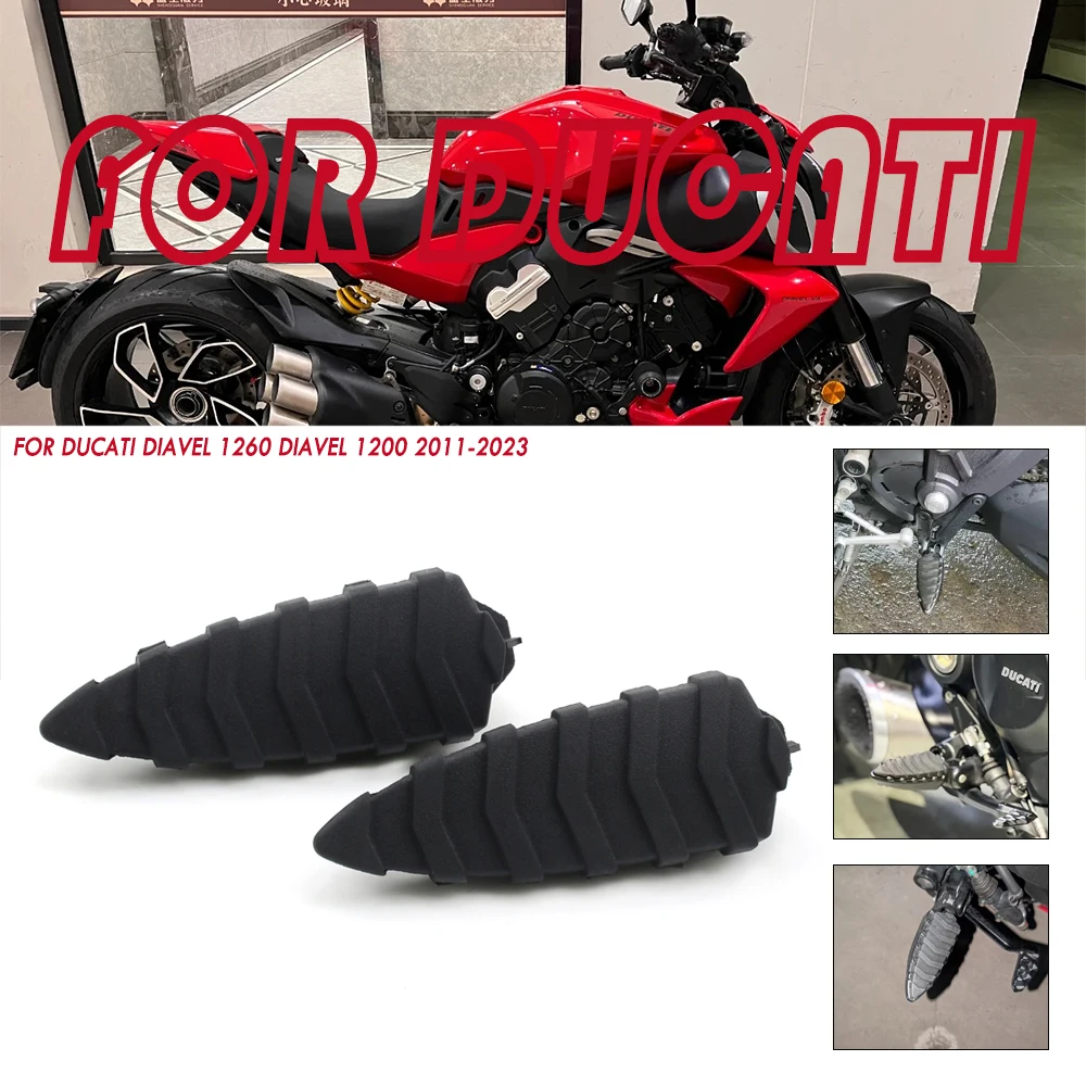 

Подножки для мотоцикла, кронштейн для педали для DUCATI Diavel 1260 Diavel Carbon 1200 2011-2023 2022, подставка для ног для мотокросса, резиновая стоп-резина