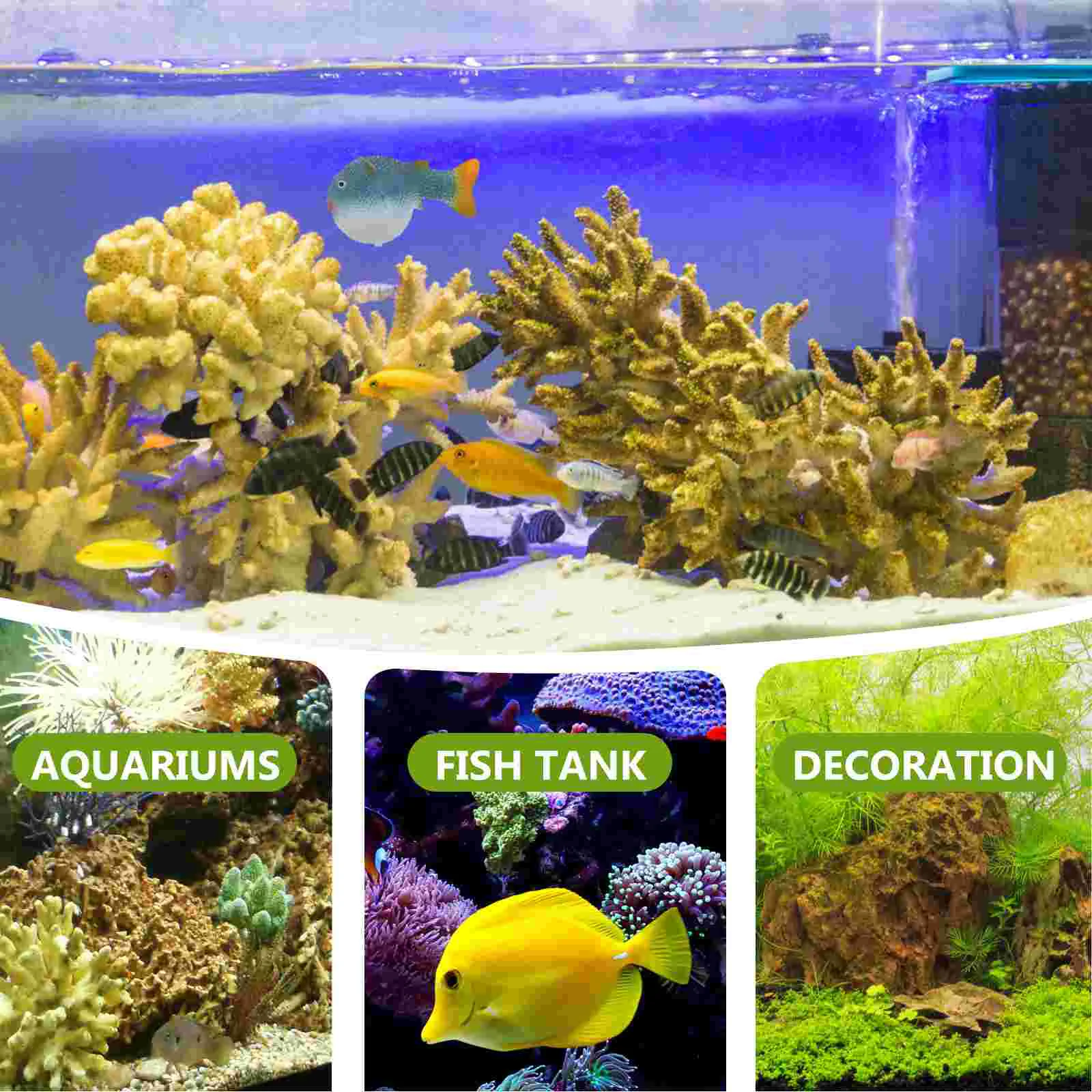 Live Fish Fake for Tank Simulated Puffer Aquarium Decorations Floating Bowl Decorate