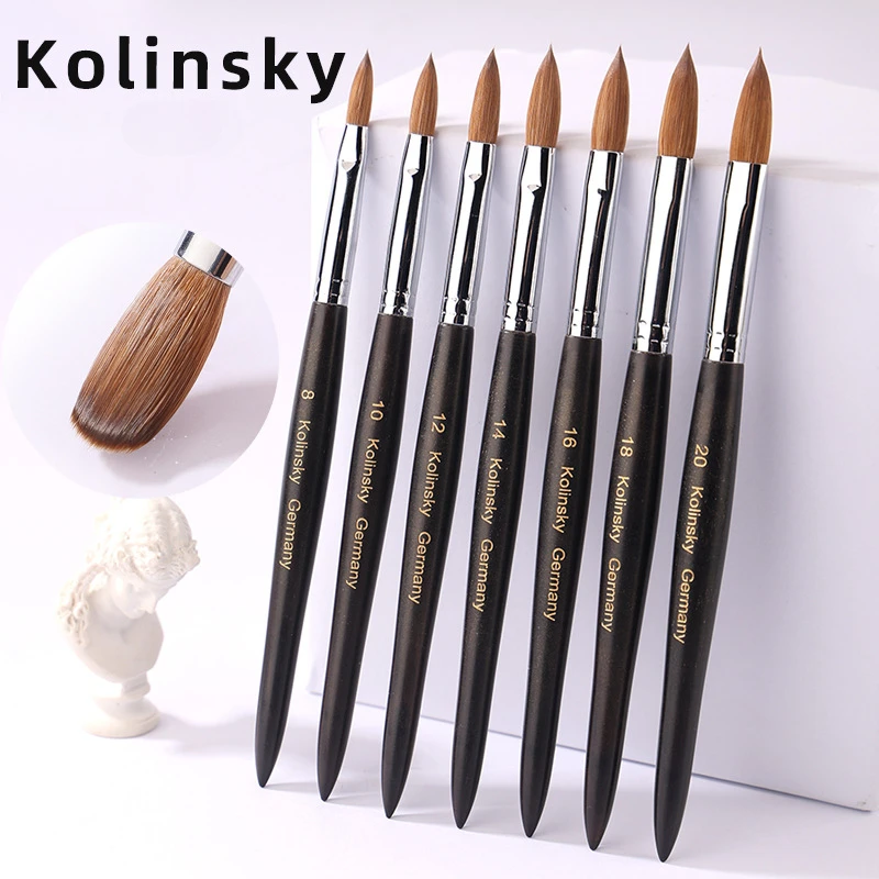 TIANMI 100% Kolinsky Painting Nail Brush Pure Mink Hair Brushes UV Gel Nail Polish Extension Builder Manicure Nail Pen