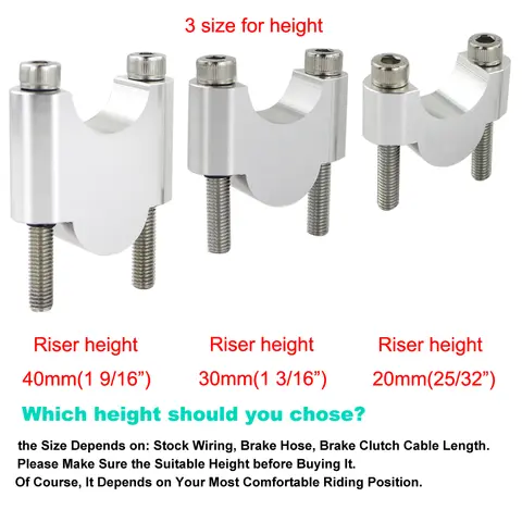 22mm 7/8" Handlebar Risers Fat Bar Riser Fit For Suzuki GN125 GN250 GN400 DL250 V-Strom 650 DL650 V-Strom 1000 DL1000 GSX-S 750