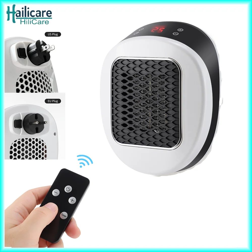 

Portable Heater 600W Electric Heater Winter Body Warmer Wall Plug Space Heater Adjustable Thermostat Applicable To Home Office