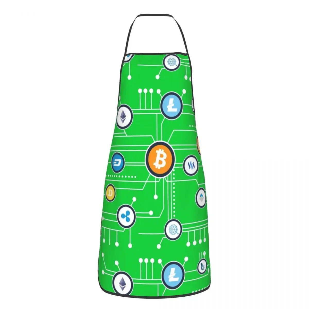 Bitcoin Altcoin Blockchain Logo Aprons for Men Women Adult Chef Kitchen Cooking Ethereum Digital Currency Tablier Cuisine