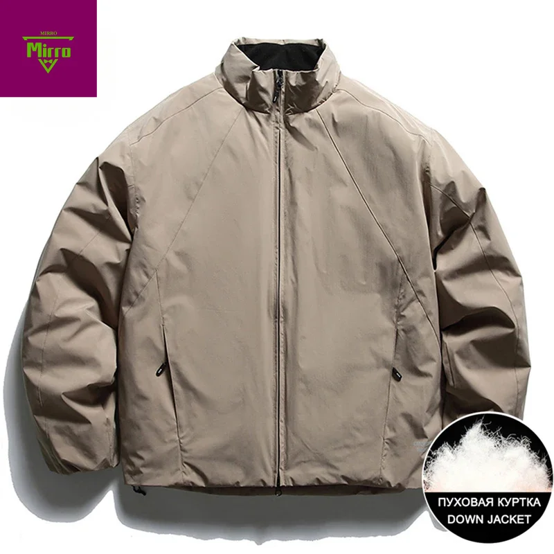 

Winter Men Down Jackets 80% White Duck Puffer Jackets Thicken Warm Parkas Bubble Coats Casual Loose Jackets Outwear