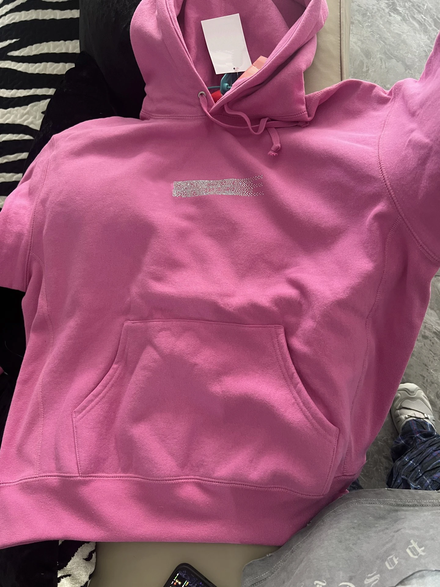 

Collaboration Edition FW25 Motion Logo Hooded Diamond Dync Emblem ket Hoodie Sweatirt Casual Loose Fit Long Sve