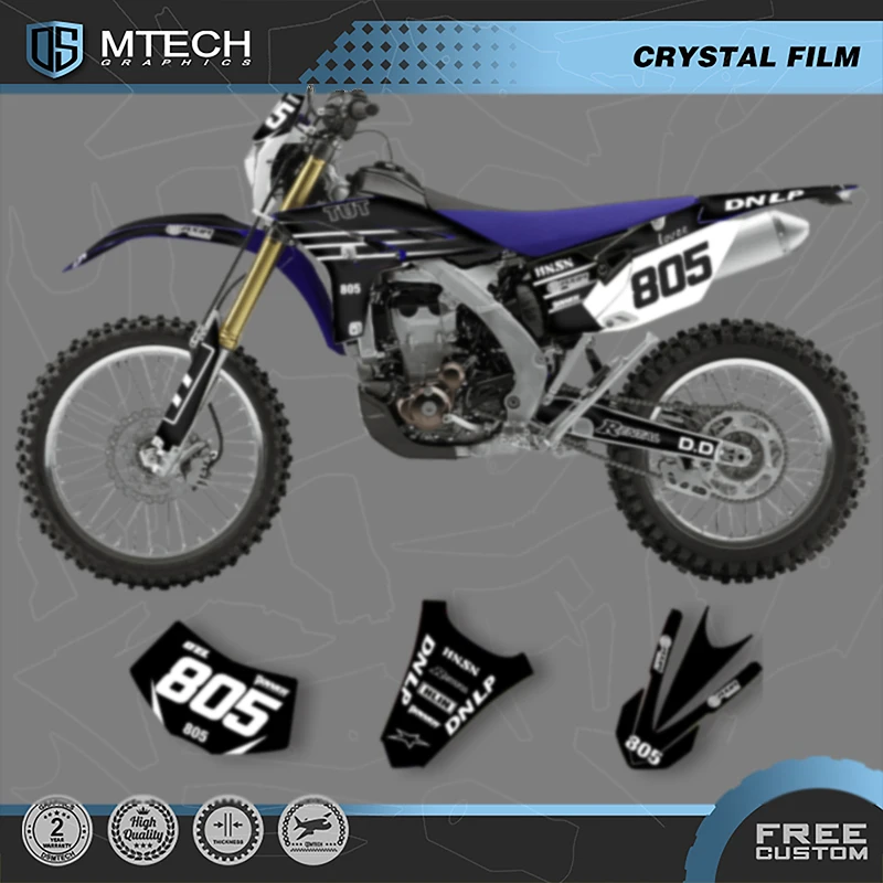 

DSMTECH Motorcycle Graphics Background Decals Stickers Kits for YAMAHA WRF450 2012 2013 2014 2015 004