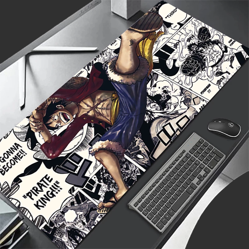 

Mouse pad one piece Luffy Professional E-sports gamers speed pc Gaming Rubber keyboard notbook desk mat mousepad 800X300