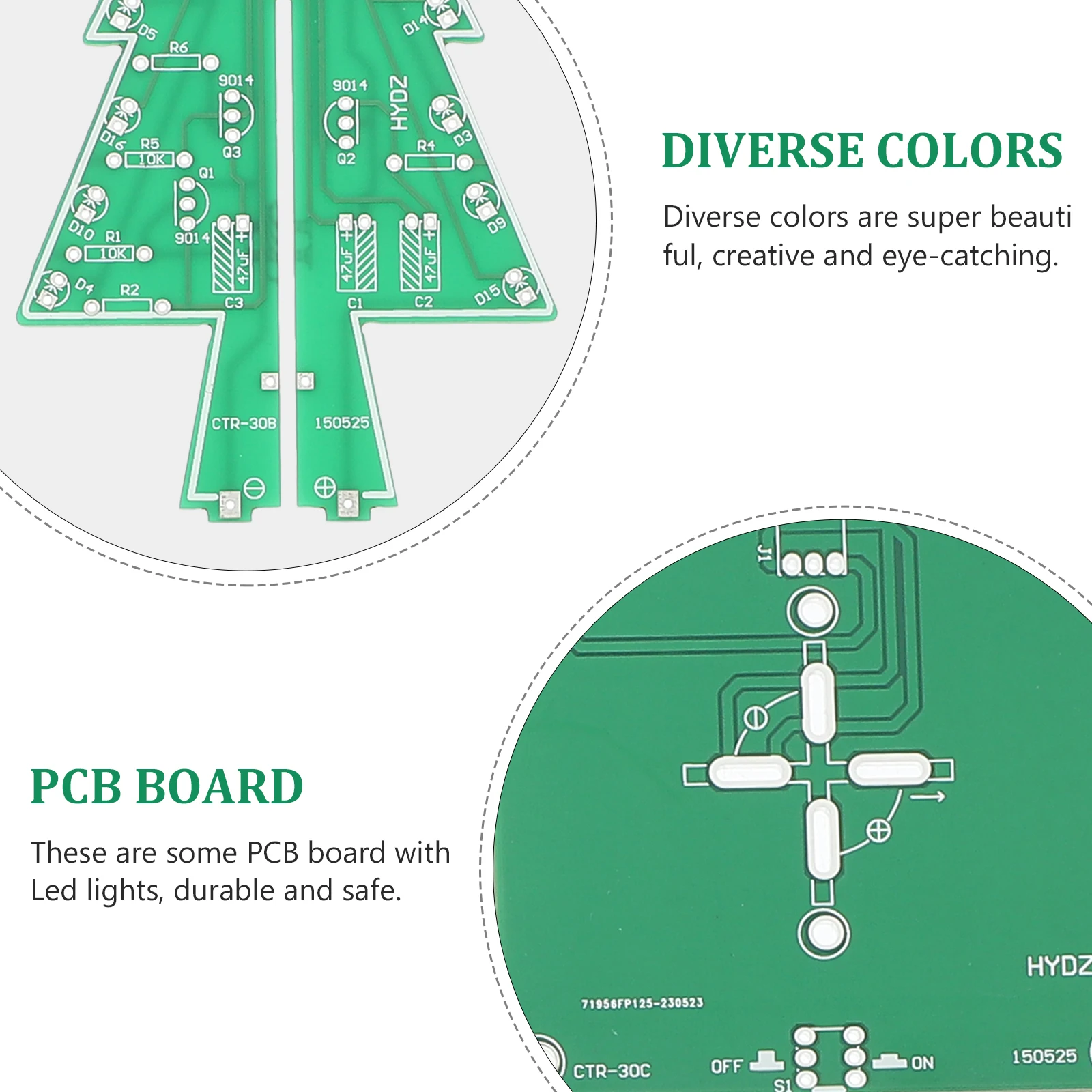 

Three-dimensional LED Decorative Christmas Tree Kit Decoration Pcb Board Lighted Christmasdecor
