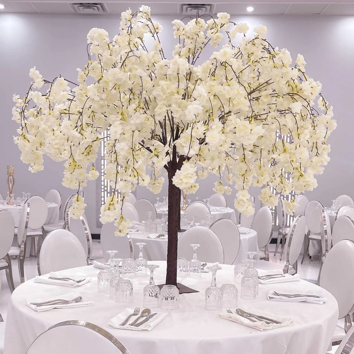 120cm/100cm) Factory wholesale Wedding centerpieces white tree  flower stand centerpieces for wedding 1418