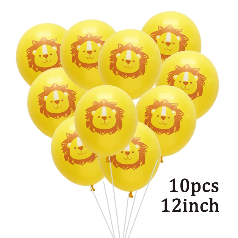 10Pcs 12inch Animal Printed Giraffe Latex Balloons Kids Happy Birthday Party Decoration Baby Shower Jungle Safari Party Supplies