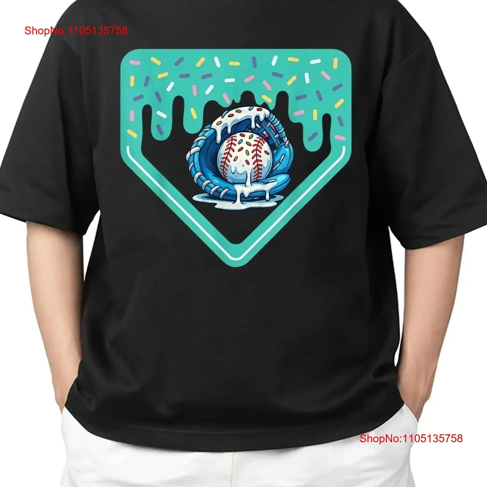 Baseball Home Plate Dripping Ice Cream Drip For Adult S 4XL T Shirt vintage Washed graphic Unisex designer clothes streetwear