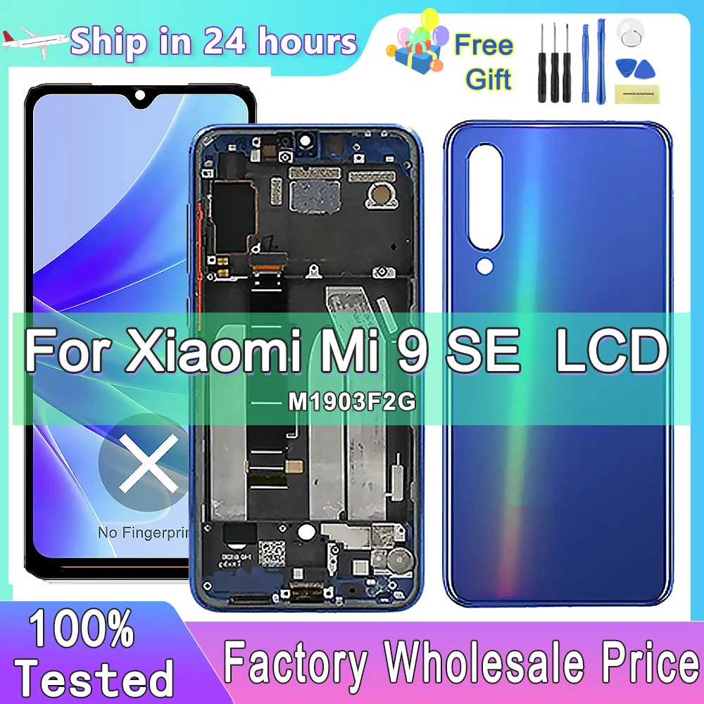 100% New Display For Xiaomi Mi 9 SE LCD Screen Replacement With Frame 10 Touch Display For Xiaomi Mi9 SE Mi 9SE M1903F2G LCD