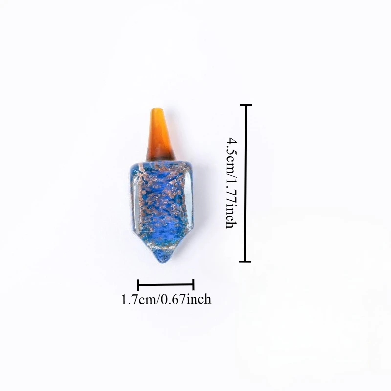 Creative Rotatable Glass Spinning Top Craft Mini Desk Decor Handmade Exquisite Table Ornament Interactive Small Home Decoration