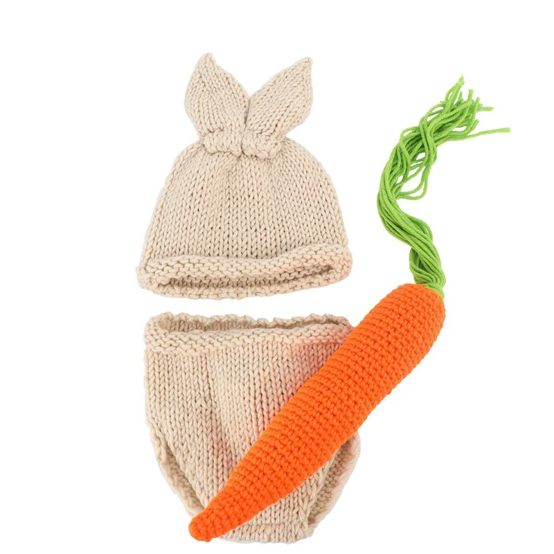 B49B-2X Newborn Baby Photography Props Infant Boy Girl Knit Photo Outfits