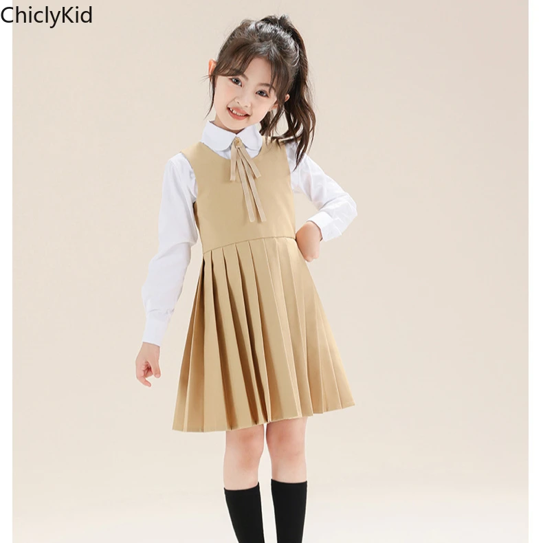 Girls Japanese Preppy Style Collar Pleated Party Jumper Dress Kids Toddler  Cute Clothes Children Spring Fashion School Uniforms - AliExpress 1501