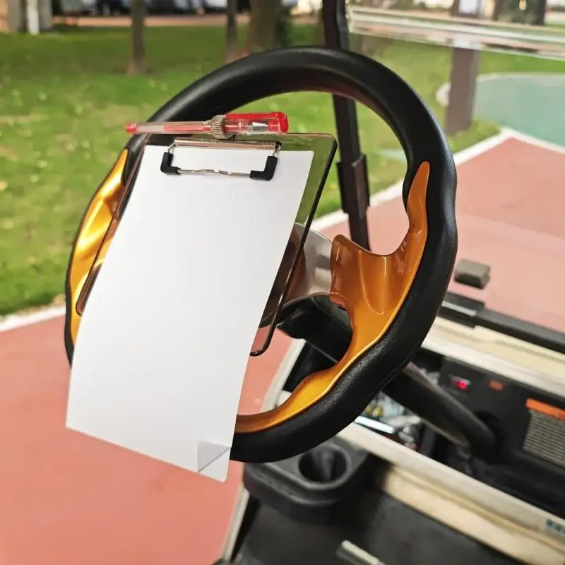 Golf Cart Steering Accessory Spring Clip Pen Mount Score Tracking Acrylic Panel X37F