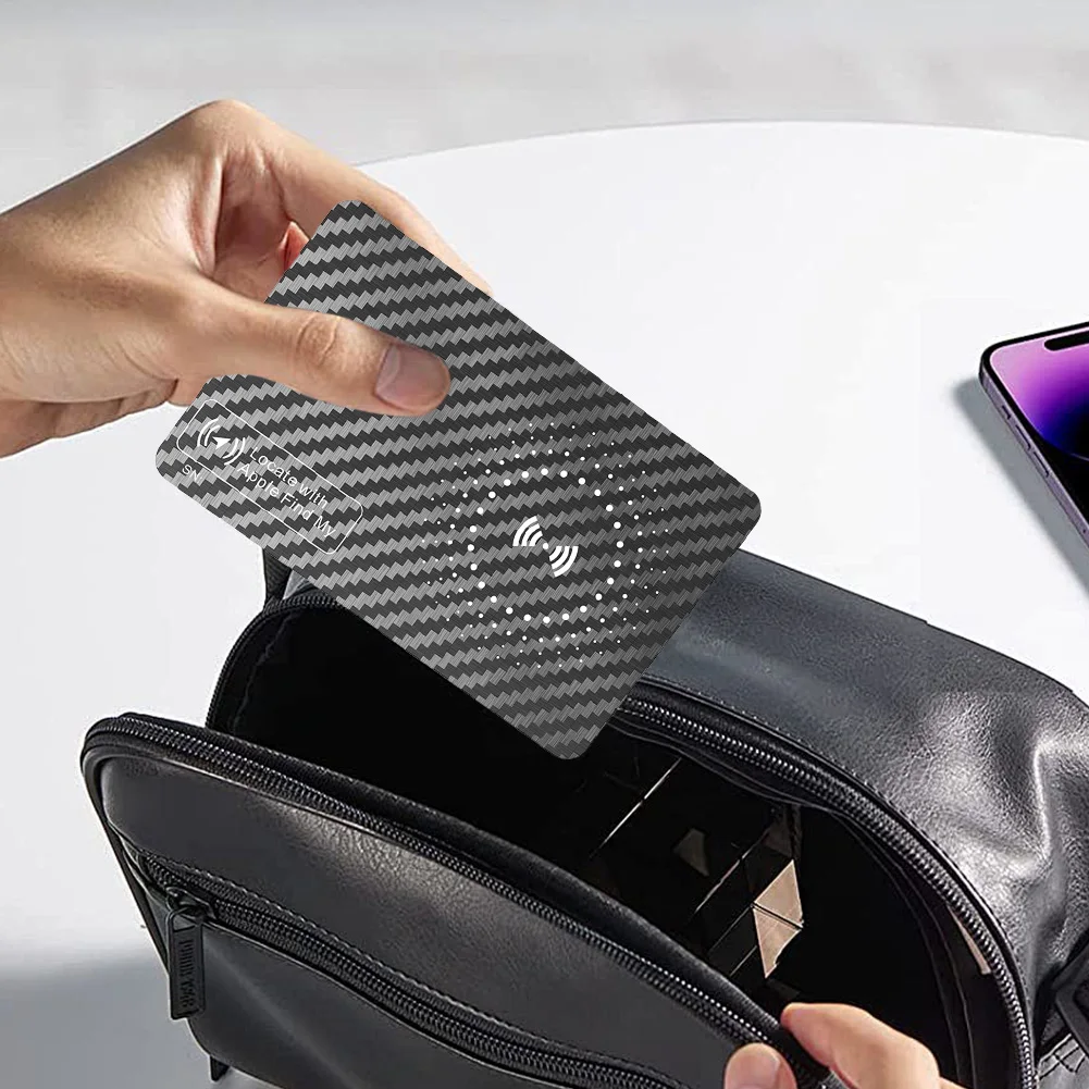 Portafoglio Scheda anti-smarrimento Ricarica wireless Localizzazione Tracker Scheda Localizzatore GPS Smart Tag per iPhone Trova il mio dispositivo Bluetooth